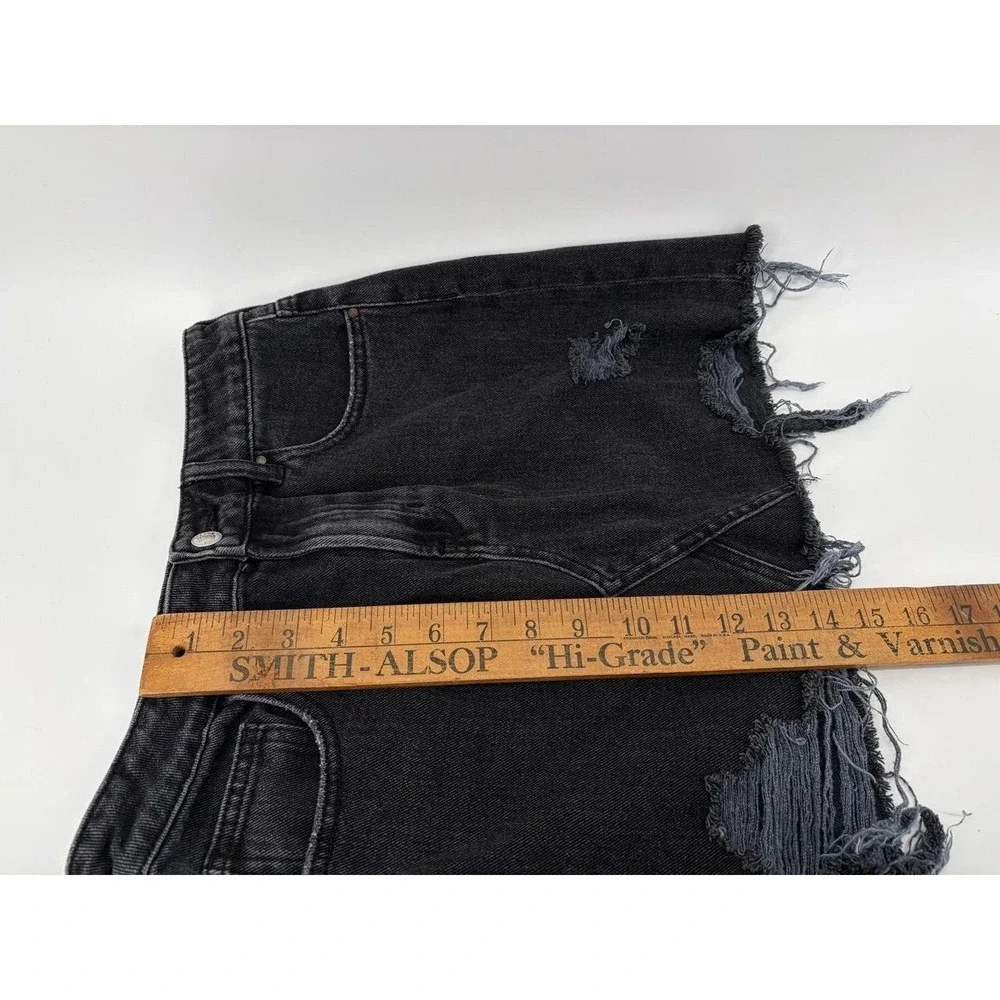Pacsun Los Angeles, Black Denim Distressed Jean Skirt, Women's Size 26, Pre-Own